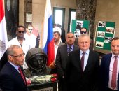 سفارة روسيا بالقاهرة تبرز احتفالية تمثال يورى جاجارين بوكالة الفضاء المصرية