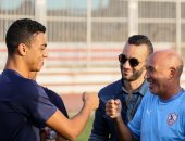 باتشيكو يطالب لاعبى الزمالك بسرعة نقل الكرة أمام المصرى 
