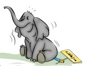 كاريكاتير صحيفة كويتية.. الفساد فيل يدهس محاربيه