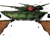 كاريكاتير صحيفة سعودية.. تركيا تنهار بين ليبيا والقوقاز