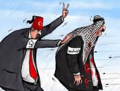 تركيا تقتل الفلسطينيين من خلف الستار فى كاريكاتير إماراتى