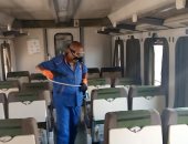 السكة الحديد تؤكد استمرار أعمال تعقيم المحطات والقطارات للوقاية ضد كورونا