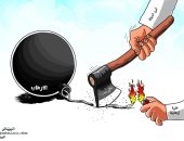 "الردع الأمنى" يضرب الإرهاب بيد من نار فى كاريكاتير سعودى
