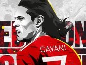 كافاني يرتدى قميص الأساطير مع مانشستر يونايتد