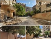 محافظة الجيزة تطور شوارع بالعمرانية تمهيدا لرصفها.. صور