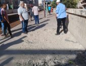 صور جديدة لإصلاح الهبوط الأرضى برصيف محطة قطار العصافرة بالإسكندرية