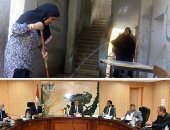 مديرون ومعلمون ينظفون المدارس استعدادا للعام الدراسى الجديد بالمحافظات.. مديرة مدرسة بالأقصر تمسح الفصول بـ"المساحة والخرطوم".. ومعلمو البحر الأحمر يشاركون فى تهذيب الأشجار وتخطيط لوحات جمالية وعلمية.. صور