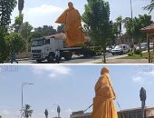 تمثال ديليسبس يصل الإسماعيلية لوضعه بمتحف قناة السويس العالمى.. صور وفيديو