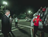 لحظة وصول بعثة النادى الأهلى إلى المغرب استعدادا لمواجهة الوداد