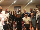 على ربيع يشكر أشرف زكى وروجينا لحضورهما مسرحية "صباحية مباركة"