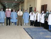 جامعة حلوان تستعد للعام الجديد بتعقيم المُدرجات وتركيب مظلات