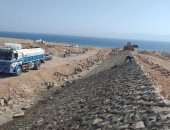 المياه الجوفية تبدأ المرحلة الثانية لحماية مدينة طابا من أخطار السيول