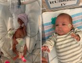 طفل مولود حديثًا يزن رطلاً ويخرج من المستشفى بعد 133 يوما بأمريكا..صور