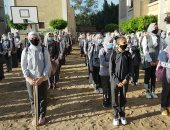 انتظام طابور الصباح بمدارس الغربية فى أيام العام الدراسى الجديد.. صور
