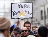 احتجاجات فى لندن ضد إعادة إغلاق البلاد بسبب كورونا