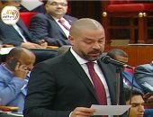 النائب أحمد دياب يؤدى اليمين الدستورية فى الجلسة الافتتاحية لمجلس الشيوخ