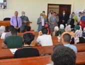 رئيس جامعة الفيوم يتفقد مقر الجامعة المصرية للتعلم الإلكترونى الأهلية
