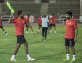 وصلة هزار بين كهربا وصالح.. ونصائح الشناوى ونظرات سعد الثاقبة فى مران الأهلى