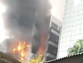 لقطات لاشتعال النيران فى مبنى هيئة الموانئ فى العاصمة النيجيرية لاجوس