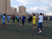 وزير الرياضة يحرز هدفا فى مباراة كرة القدم مع شباب الإسكندرية..فيديو وصور