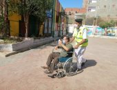 ذوو الاحتياجات وكبار السن بالفيوم يحرصون على التصويت بانتخابات النواب.. صور