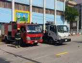 بوابات إلكترونية وسيارات إطفاء لتأمين اللجان الانتخابية ببنى سويف.. صور