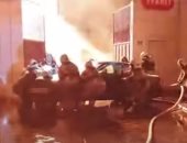 اندلاع حريق هائل فى محطة وقود بالشيشان وإبعاد السيارات عن الانفجار.. فيديو