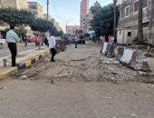 صور وفيديو.. فتح شارع الدلتا أمام كنيسة مار جرجس غرب مدينة كفر الشيخ