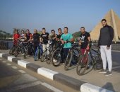 صور.. شباب القليوبية يدعون للرياضة والسياحة عبر رحلات الدراجات أسبوعيا