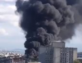 اندلاع حريق ضخم بمستشفى كلية الطب بجامعة اسطنبول.. فيديو وصور