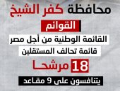 168 مرشحا يتنافسون على 19 مقعدا بانتخابات النواب بكفر الشيخ.. إنفوجراف