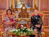 السيدة انتصار السيسى تستقبل زوجة رئيس الكونغو الديمقراطية وتعرب عن سعادتها لزيارتها لمصر