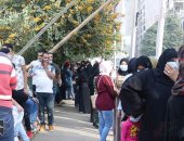 طوابير الناخبين أمام اللجان الانتخابية فى المرحلة الثانية لانتخابات النواب