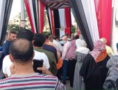 شاهد طوابير الشباب والسيدات أمام لجان انتخابات مجلس النواب بالعبور.. صور