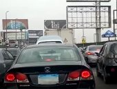 تباطؤ الحركة أعلى كوبرى أكتوبر المتجه من مدينة نصر للمهندسين