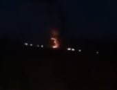 شاهد اشتعال النيران من مكان تحطم الطائرة الروسية فوق أرمينيا.. فيديو