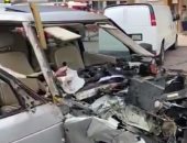إصابة 4 فى حادث تصادم سيارتين على طريق "المحلة - المنصورة"