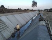 تبطين الترع بكفر الشيخ ضمن المرحلة الأولى لمشروع الحفاظ على المياه.. صور