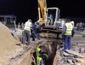 انشاء مصب جديد بكورنيش "سيدى جابر" للتغلب على مشكلة تجمع مياه الأمطار.. صور
