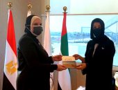وزيرة التجارة والصناعة تتفقد مبنى الجناح المصري بمعرض اكسبو دبي 2020