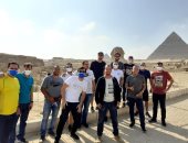 بعثة المنتخب الأوليمبي البرازيلي تزور أهرامات الجيزة والمتحف المصري 