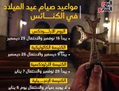 مواعيد صيام عيد الميلاد فى الكنائس.. إنفوجراف