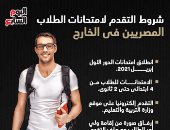 شروط التقدم لامتحانات الطلاب المصريين فى الخارج.. إنفوجراف