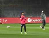 محمد صلاح يشارك فى تدريبات ليفربول استعدادا لمواجهة أتالانتا "فيديو وصور"