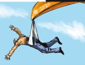 كاريكاتير اليوم.. الإنسان على وشك السقوط بسبب 2020