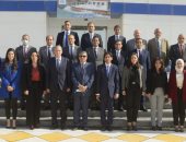 الفريق أسامة ربيع يستقبل وفدا دبلوماسيا للإطلاع على المشروعات القومية بالقناة