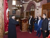وفد من تنسيقية شباب الأحزاب يزور كنيسة الملاك ميخائيل بمنيا القمح