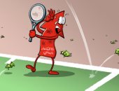 فيروس كورونا يوجه ضربات موجعة للاقتصاد العالمى فى كاريكاتير سعودى