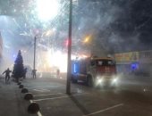 اندلاع حريق فى سوق يحتوى على ألعاب نارية بمدينة روستوف الروسية.. صور
