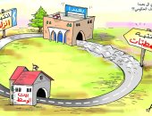 كاريكاتير صحيفة لبنانية.. الحريرى يواجه "منزلقات" قصر بعبدا فى لبنان